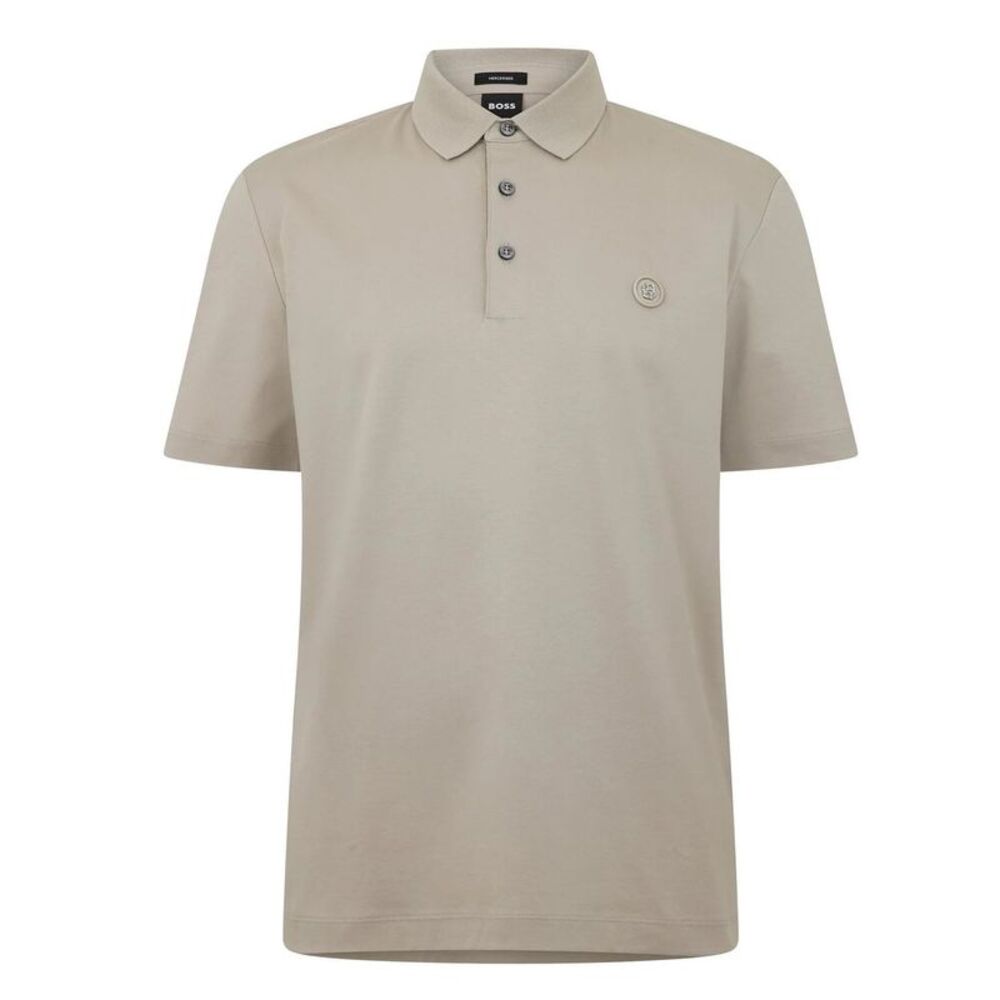 Boss Mens Parris Monogram Polo Shirt / Beige